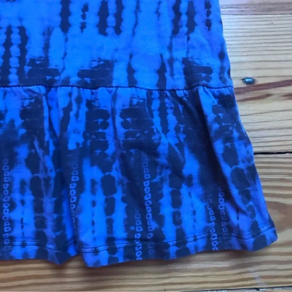 Prairie Cotton Blue Black Tie-Dye Swimsuit Cover-Up, EUC, L - Picture 11 of 12
